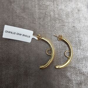 Stone And Strand Boob Hoop Earrings